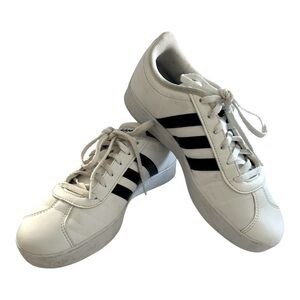 Adidas Classic White with Black Stripes Size 5